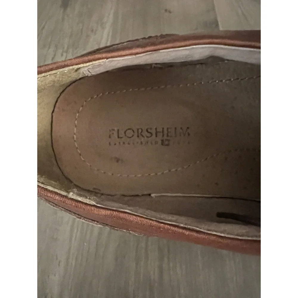The Florsheim Shoe Men's Brown Leather Lace Up Dress Shoes Size 10.5 D 11175-221
